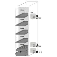 Armoire de sécurité V-MOVE-90 modèle V90.196.045.VDAC:0012 - Réf 35034-005-35100 - Type 90 avec tiroirs verticaux et système de fermeture automatique_1