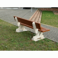Banc public en béton lebeau moulages beton aspect bois_1