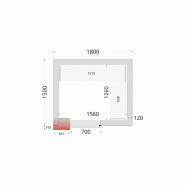 Chambre froide négative CRNF1815 Blanc 1800 x 1500 x 2200 mm TEFCOLD_1