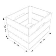 T3S4 - Caisses en bois - Simply A Box - L44 x H30 x P36 cm - Fabriquées en France - Bois brut ou 6 coloris de lasure à l'eau_1