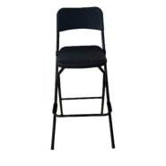 Tabouret de bar empilable avec hauteur d'assise 73 cm  - haut polypro noir_1