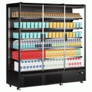 Vitrine réfrigérée murale libre-service en 3 portes avec joues vitrées_1