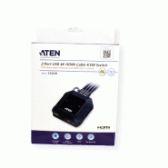 ATEN CS22H Commutateur KVM câble HDMI 4K USB 2 ports avec sélecteur de port distant_1