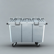 Eurotainer - dépôt à déchets mobile en acier indestructible - bammens - 2.500L à 5.000L_1