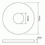Joint WC pour soupape - JACOB DELAFON - Caoutchouc - 9.5 x 15 x 1 cm_1