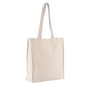 Sac cabas en coton canvas avec soufflet - Réf: KI0251 - Marque: Kimood_1