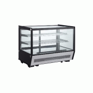 Vitrine réfrigérée panoramique en inox - vitrage rectangulaire - 120 L - Refroidissement ventilé - Réf. RTW120B5_1