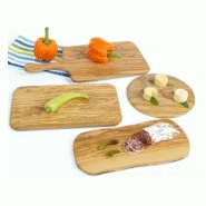 Planche à découper en bois d'olivier avec manche - 54372 - 20x45x1,6 cm_1