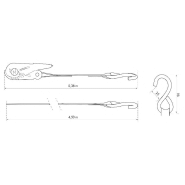 Set de 4 sangles d'arrimage à cliquet 25mm x 4,50m avec crochets S - Rouge - Réf. 00290611 - Marque Thirard_1