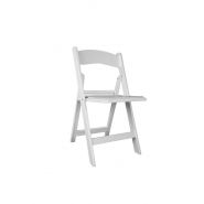 Lizon - chaise pliante en résine blanche et similicuir - Vif Furniture - usage intérieur/extérieur_1