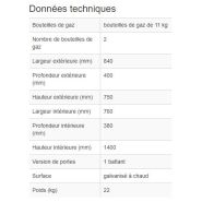 116961w - Armoire pour bouteilles de gaz liquéfié ST 20 - galvanisée, sécurisée et ventilée_1