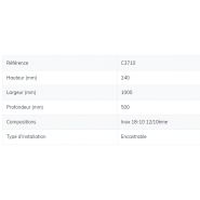 C3710 - Plonge à encastrer professionnelle - Ecce Gusto - Bac à droite - Égouttoir 500 mm - Cuve 290x400x240 mm_1