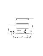 Plancha lisse électrique à poser MBM - Acier inoxydable - 5Kw - 400x510 mm_1