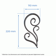 Volute H.220 x L.110 mm - plat 12 x 6mm_1