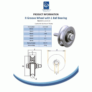 Roue à gorge ronde de 120 mm avec roulement à billes à gorge 1 de 20,5 mm_1