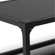 Table GILKIT structure et plateau 2mm en métal noir110x53x40 cm_1