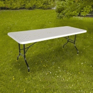 Table pliable robuste avec 8 chaises assorties