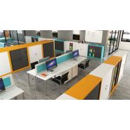 Armoire monobloc de bureau à rideaux - 6 hauteurs, 4 largeurs et multiples accessoires_1