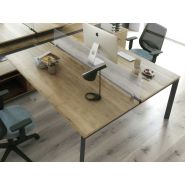 Bureau bench 4 personnes market r  sur crédences avec passage de câbles_1