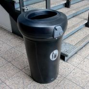 Pacifique - Poubelle publique Glasdon - 130 litres - Design contemporain, robuste et résistant_1