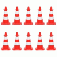 Vidaxl ensemble de cônes avec 10 m de chaîne rouge et blanc 150948_1