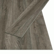 Vidaxl plancher à enclenchement 3,51 m² 4 mm pvc gris et marron