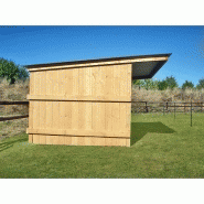 Abri de stockage en bois Douglas - Toiture bac acier - Bardage bois - Ancrage au sol avec platine_1