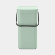 Bio-seaux de collecte Multi-talent 100 % recyclable - Volume S de 12 Litres - Brabantia Sort & Go - 12 litres - Jade Green_1