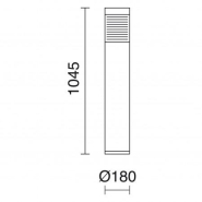Borne lumineuse YAIZA IP65 E27 70W anthracite - Cristher - Éclairage extérieur_1
