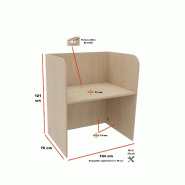 Bureau individuel pour centre d'appels. - 1 place, Anthracite_1