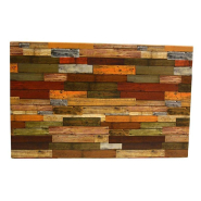 Plateau rectangulaire de table extérieur Werzalit 110x70cm décor plancha rouge_1