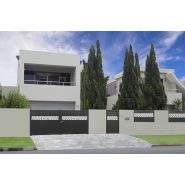 Chatel - clôture en aluminium - 123 PVC ALU - thermolaquage avec frise graphique ton sur ton et garantie 10 ans_1