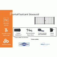 Portail battant biseauté - 4000 / 1250_1