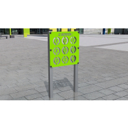 Tableau jeu inclusif - Morpion conforme EN1176 - Panneau ludique pour aires de jeux - Référence BTPANL02_1