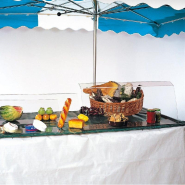 Vitrine de protection transparente L100xP20xH40cm - PET - Prête-à-poser_1