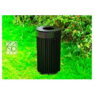 03.053.Sc - Poubelle urbaine Tubus Zano 65L - acier brossé, noir ou inoxydable_1