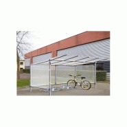 Abri vélo semi-ouvert / structure en aluminium / bardage en polycarbonate alvéolaire / pour 5 vélos_1