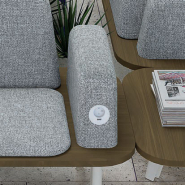 Banquette 2 Places ILO avec électrification - Accoudoirs avec prises 220V + USB - Référence 8860 CA B_1