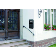 Poubelle murale 14L avec cendrier 3L - acier galvanisé, verrouillage par clé, design anti-fumée_1