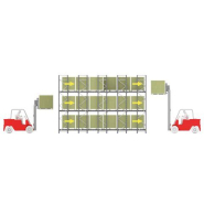 Rack par accumulation - type Drive Through pour produits à rotation élevée - système compact AR Drive in_1
