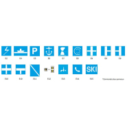Panneaux pour navigation intérieure avec dimensions variées