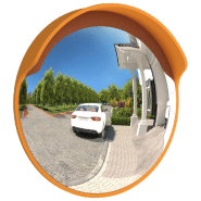 Vidaxl miroir de traffic convexe extérieur orange ø30 cm polycarbonate 153081_1