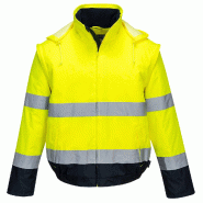 Blouson HV 2-en-1 HV doublé polaire - Orange/Marine / XXL_1