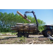 Remorque forestière RH20 pour bois énergie et gros bois
