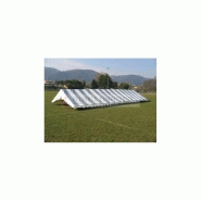 Tente de stockage fermée complète - structure fixe en acier - couverture unie - ancrage au sol avec platine - 8 x 5 x 3.37 m - homologuée CTS7 - fabrication française_1