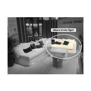 Canapé bâtard 3 places Figari 170 cm G/D - Home Spirit - 100% déhoussable avec coussins en plumes_1