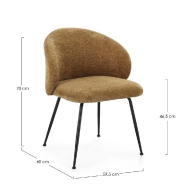 Chaise Geisen ocre - 58 x 59 x 78 cm - Par 2_1