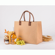 Sac feutrine beige anses simili -_1