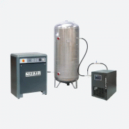 Compresseur à piston insonorisé 5,5CV 400V avec réservoir galva 500l et sécheur frigorifique_1