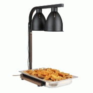 Lampe chauffante double sur pied Buffalo noir mat | Buffalo - JA865_1
